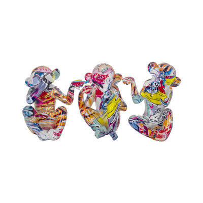 Thomaston 3 Piece Monkey Figure Set