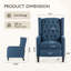 Fauteuil inclinable à dossier manuel l 27,2 po à dossier poussoir classique-1044061654