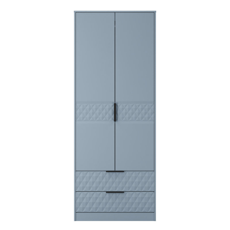 Bethanne 2 Drawer Double Wardrobe, Grey