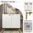 2-Door White Locker Accent Cabinet