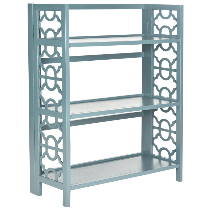 Étagère à livres l 42,5 "x H 33,5" Brontie, Ardoise acier, (3 tablettes) H 42 po x l 33 po x P 13 po