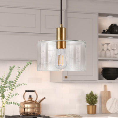 Luminaire suspendu cylindrique à 1 lumière Henri
