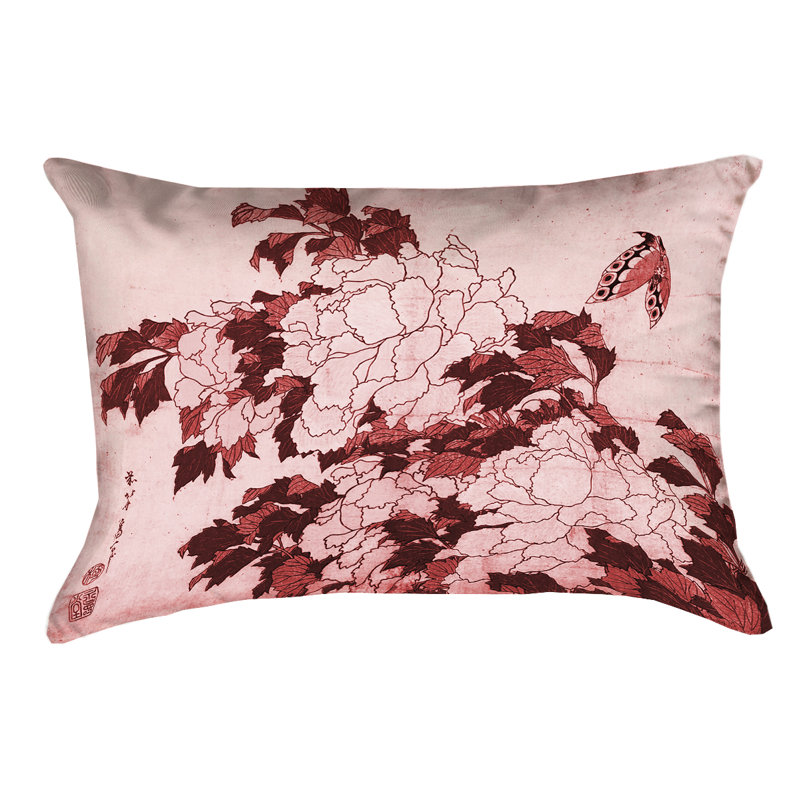 Housse de coussin Katsushika Hokusai, rouge