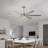 Brushed Nickel 62 In. Integrated LED 6-Speed Color Changing Indoor Ceiling Fan