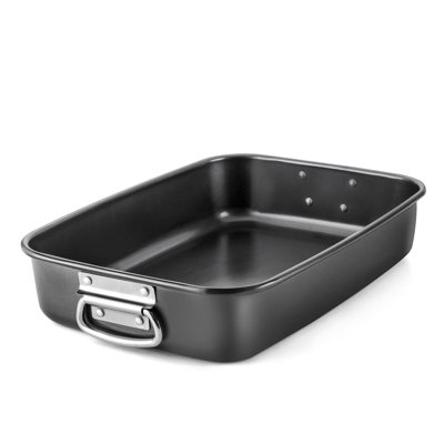 Nonstick Lasagna Pan 3 Inch Deep, 9x13 Baking Pan, Rectangular Sheet Cake Pan, Roasting Pan for Oven with Stainless Steel Handles, Dishwarsher Safe