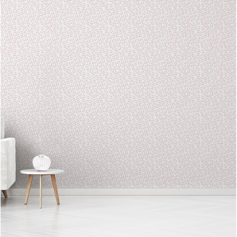 Panneau de papier peint adhésif Nykisha, Rose, l 24 po x L 96 po