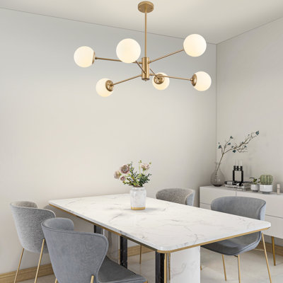 Lustre moderne Spoutnik, plafonnier de ferme linéaire pour salle à manger, bureau, chambre à coucher