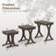 Ensemble de 3 tables basses gigognes style salon à finition bois