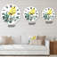 Fleur jaune rétro I - horloge murale traditionnelle-60186977