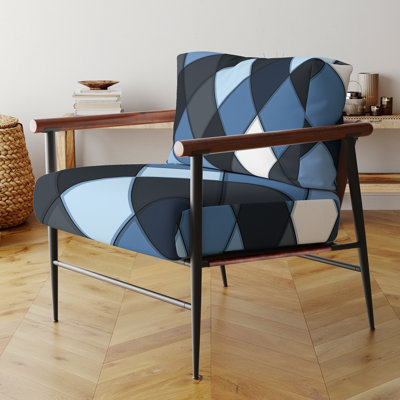 Fauteuil rembourré en mélange de polyester Toviah