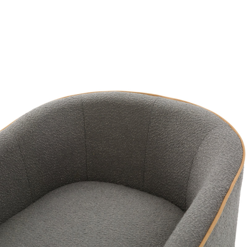 Fauteuil pivotant rembourré Fauteuil club, Gris clair