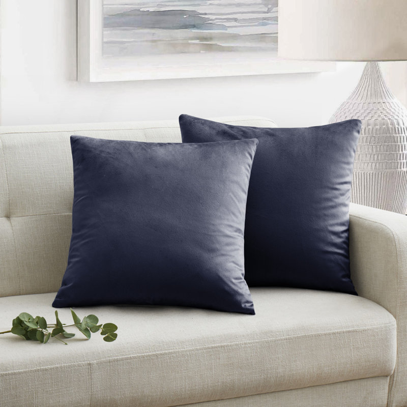 Atkison Velvet Scatter Cushion Cover (Set of 4), Charcoal