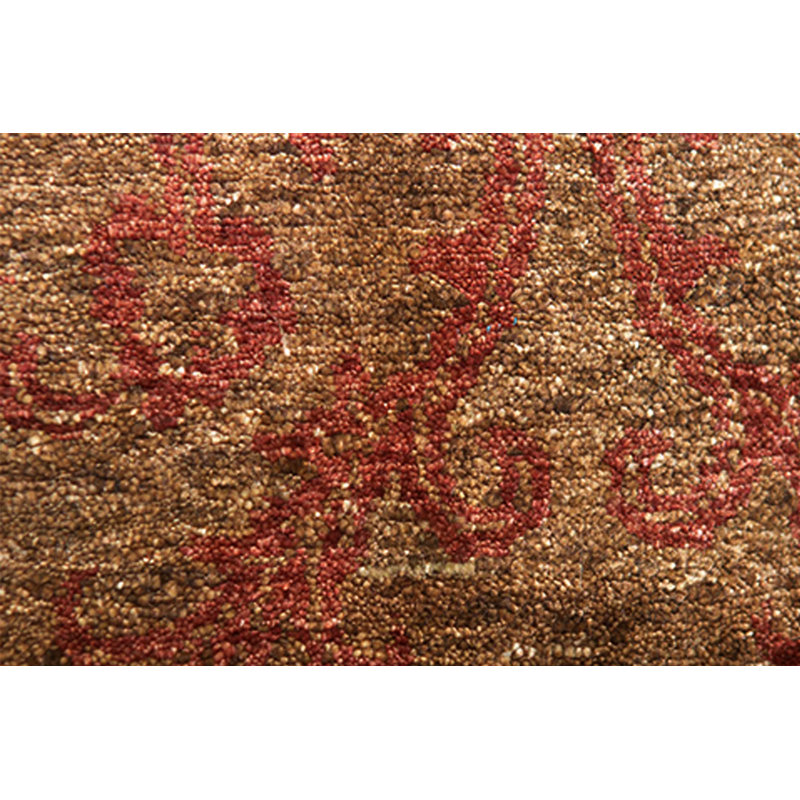Damask Area Rug in Rust/Gold
