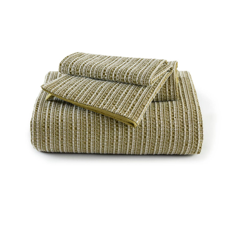 Ensemble de housse de couette en sergé 3 pièces, Housse de couette double et 2 taies décoratives, Vert