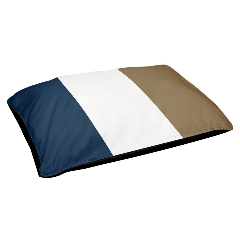 Coussin stylisé à rayures pour équipes de football, L 50 po x l 40 po, Blanc