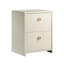 Classeur latéral de couleur beige, offrant un rangement efficace pour les documents de format lettre et légal, finition gris moderne, fonction de verrouillage, tiroirs pleine extension lisses, surface supérieure, dimensions compactes,