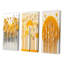 «Abstract Yellow Forest Quill Minimalisme II», 3 pièces-1573925532-1573925533