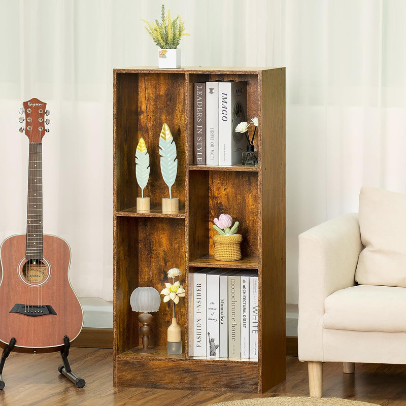 Bibliothèque Annysa, Brun, (4 tablettes) H 41 po x l 19,7 po x P 9,45 po