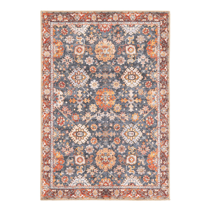 Mackenson Performance Chenille Floral Indoor Rug, Rectangle 4'1" x 6'1"