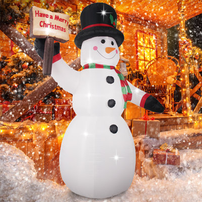 Décoration de Noël bonhomme de neige gonflable