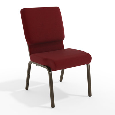 Rayleigh 18.5"W Dot Fabric Stacking Church Chair