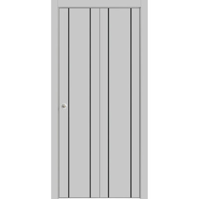 Porte pliante en bois massif massif