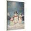 «Snowman Family» par Melloi, reproduction d'art sur toile encadrée