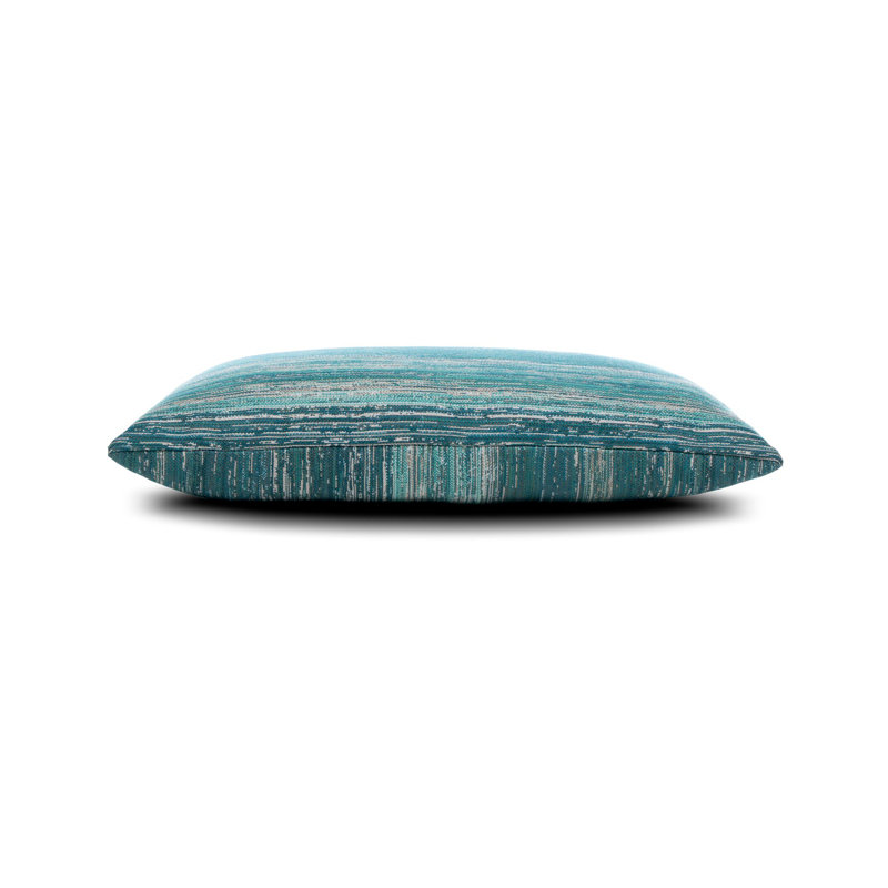 Textured Sunbrella® Lumbar Rectangular Outdoor Throw Pillow Cover & Insert, Lagoon