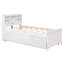 Lit plateforme avec tête de lit, USB, lit gigogne et 3 tiroirs
