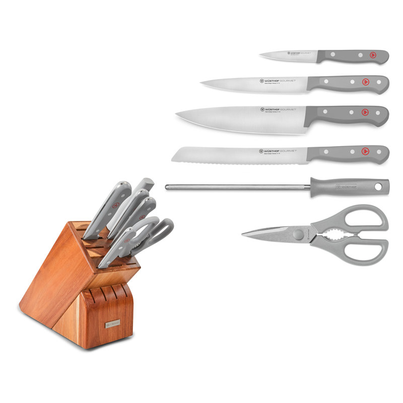 Wüsthof Gourmet Grey 7-Piece Knife Block Set