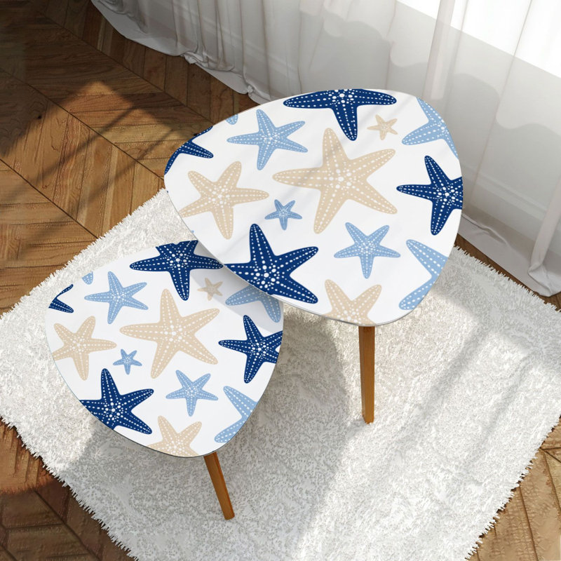 Ensemble de 2 tables basses gigognes Triangle