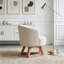 Chaise pivotante avec base en bois en forme de croix-1894124582