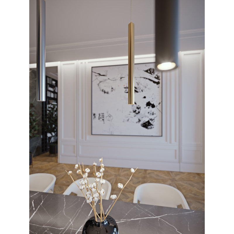 Emanee 1 - Light LED Single Pendant, Satin Brass
