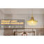 Lustre suspendu en forme de ventilateur 11,75 "Dia X 10" H