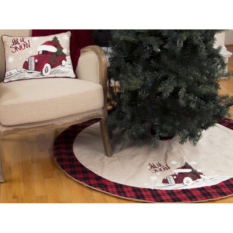 Jupe d'arbre de Noël Lety Snow, H 0,3 po x l 48 po