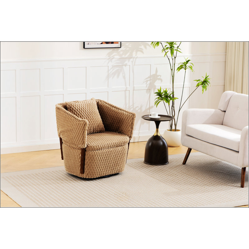 Fauteuil lounge confortable avec mousse haute densité et rangement, idéal pour la détente et la décoration intérieure