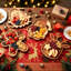 Lot de 4 plateaux à fromage de Noël, en forme de bonhomme en pain d'épices, Père Noël, renne et lutin, parfaits pour les fêtes et les cadeaux.