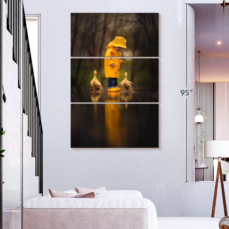 Brampt Boy With Ducks, 65" H x 42" W