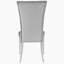 Chaise d'appoint à dossier capitonné gris (ensemble de 2)-510683640