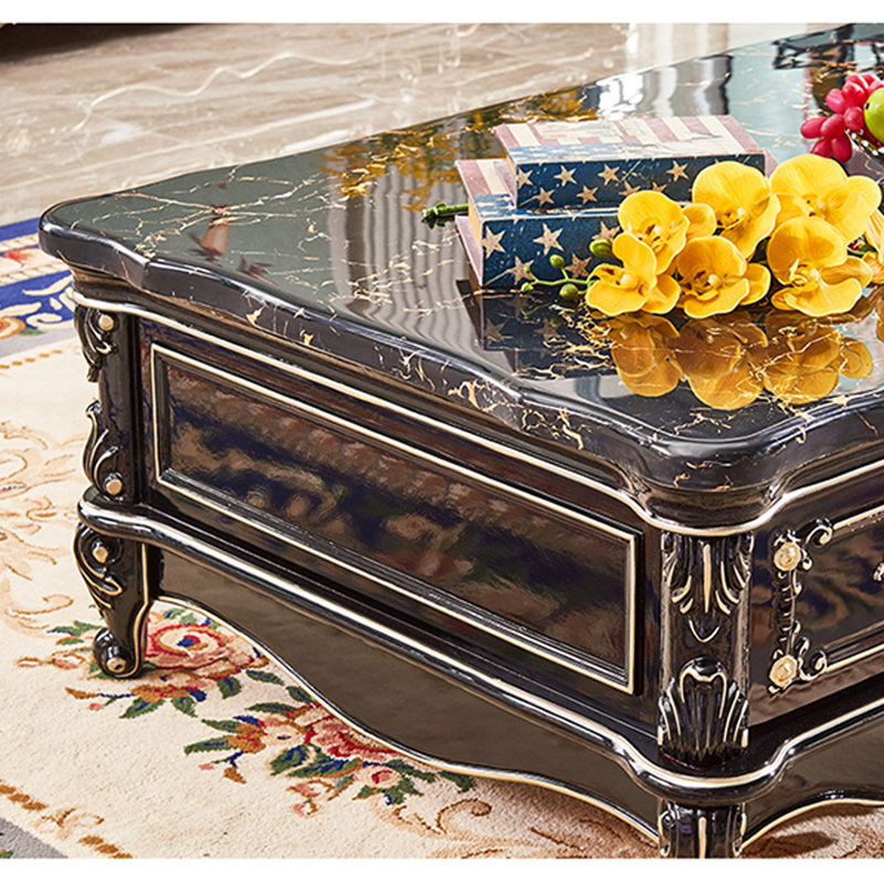 Solid Wood Top Coffee Table