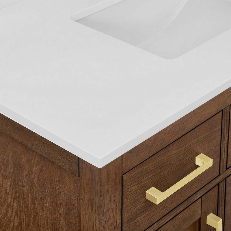 Beckett TK 84'' W Double Vanity, White Cultured Marble, Matte Black, Dark Gray
