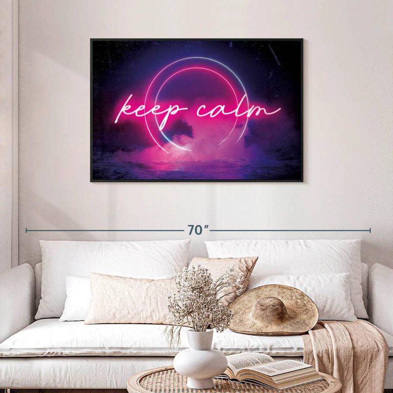 Tergel Keep Calm Neon, 29" H x 43" W