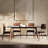 Ena Glass Top Solid Wood Base Dining Table-919386175-896597485