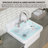 24'' W x 20'' D Wall Mount Utility Sink White Floating Farmhouse Ceramic Laundry Sink with Accessory Kits