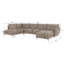 Modern U-shape Kimo Corner Sofa with Silver Metal Legs-1462867625-1462867622