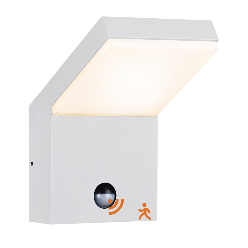 Wall Light Outdoor LED Wall Mount Lamp Wall Sconce with Motion Sensor Lantern Fixture, White