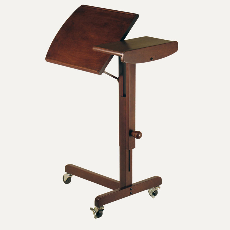 Lumen Walnut Adjustable Laptable Cart