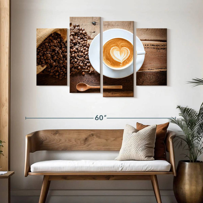Yarlin Latte Coffee, 32" H x 52" W