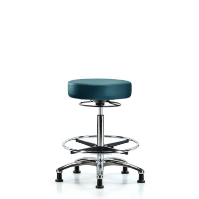 Hosna Adjustable Height Ergonomic Lab Stool with Footring