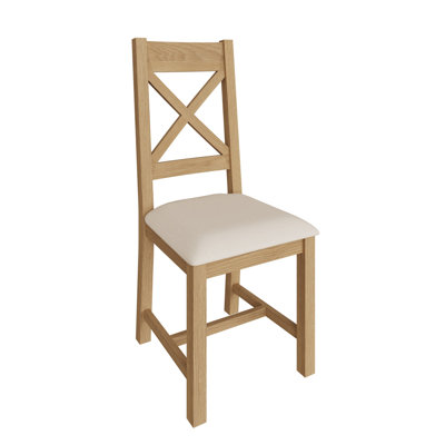 Oakham Cross Back Chair Fabric Seat